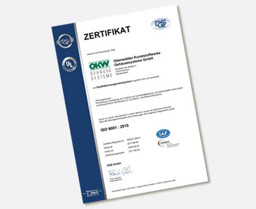 Certificate ISO 9001 : 2015