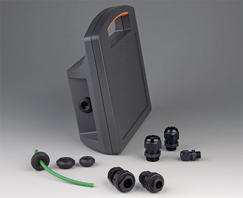 Cable glands and grommets in black