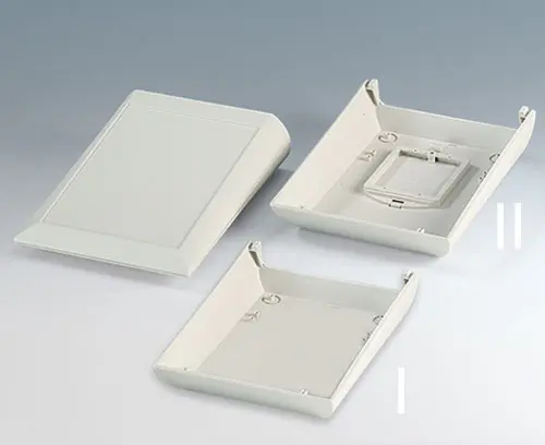 Bottom part without and with battery compartment lid