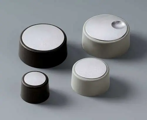 COM-KNOBS with covers in metallic look