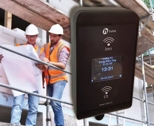 RFID card reader for construction site workers