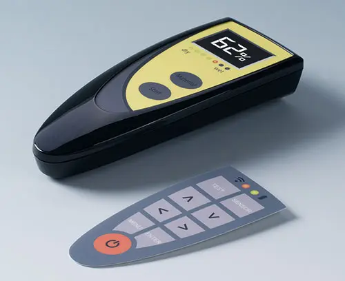 Recessed operating area for a membrane keypad