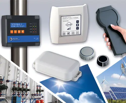 Enclosures and tuning knobs by OKW for intelligent heating, climate and environmental Technology