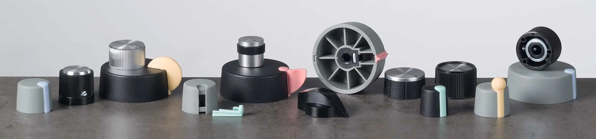 侧向螺钉固定式旋钮 