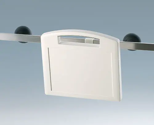 固定夹用于固定在 DIN EN ISO 19054 标准导轨（附件）