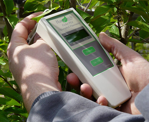 Chlorophyll fluorimeter for plant screening