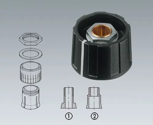 (1) 直通轴孔、 (2)阶梯轴孔