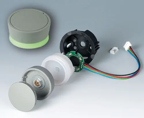 带 LED 背光照明的座环式旋钮的零部件